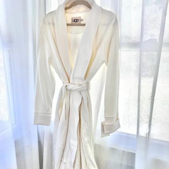 NWTUGG Karoline Fleece Wrap Robe Cream Size M